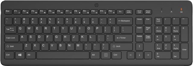 Tastiera wireless HP 225 - ricevitore USB - nera QWERTY (805T1AA#ABB)