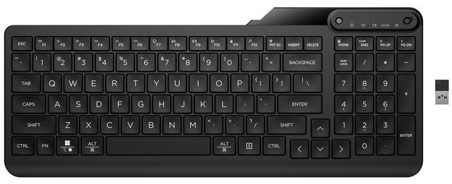 Tastiera wireless HP 475 dual mode - ricevitore USB + Bluetooth - nera QWERTY (…