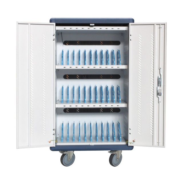 Techly I-CABINET-30DUTY Armadietto di ricarica per 30 tablet 30 porte USB 5V 30…