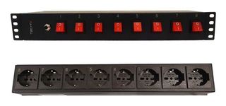 Techly I-CASE STRIP-815I Striscia Rack 19" 1.5U, 8x prese UNEL sul retro, 8x in…