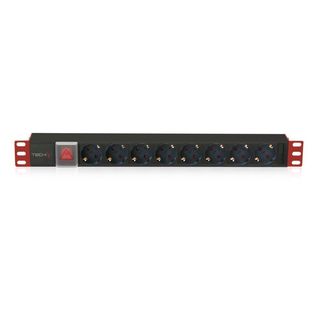 Techly I-CASE STRIP-81UD Barra di alimentazione 19" 1U X8 - prese Schuko