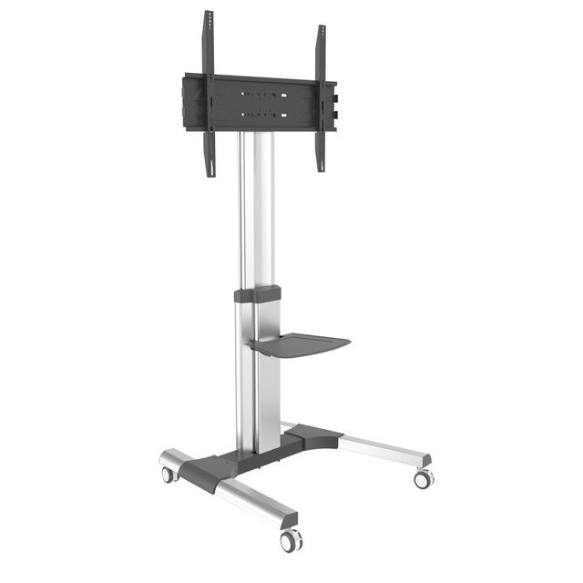 Techly ICA-TR156 Supporto TV mobile 50-92" fino a 70kg con ripiano AV regolabile