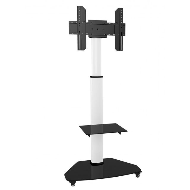 Techly ICA-TR3WH Supporto TV mobile 37-70" fino a 40kg regolabile con 2 ripiani