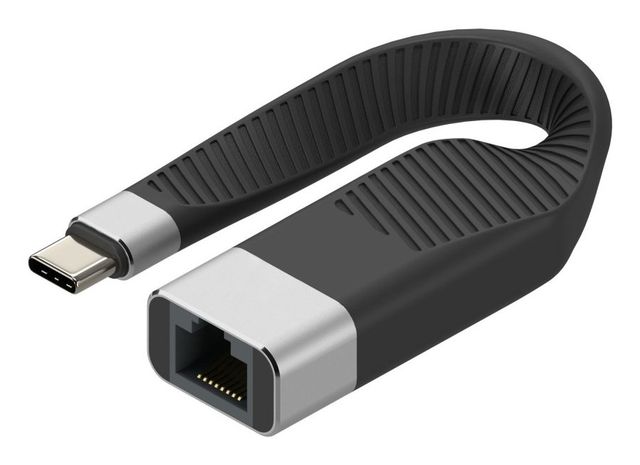 Techly ICOC USBC-RJ45 Scheda di rete/adapter USB-C a RJ45 Gigabit, flessibile