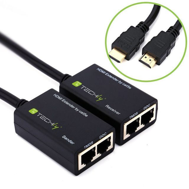 Techly IDATA EXT-E30D Estensore HDMI 1080p60Hz fino a 30m su cavo Cat5e/6