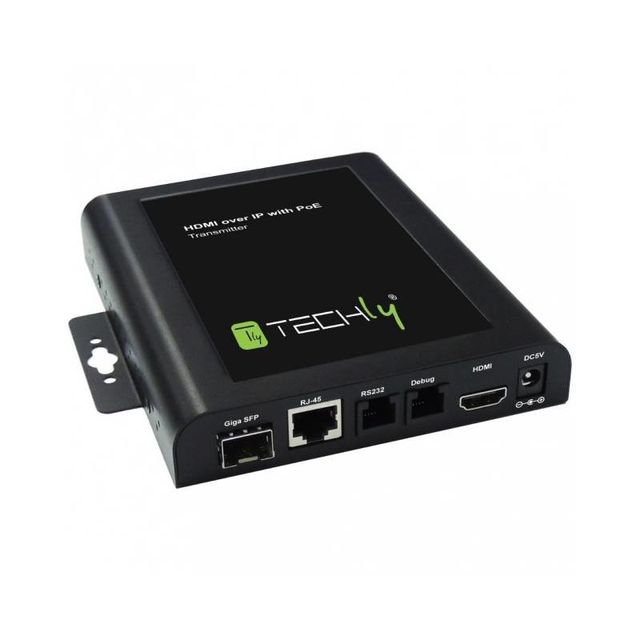 Techly IDATA EXTIP-VW Trasmettitore Extender HDMI su Cavo Ritorto, RJ45 PoE, fi…