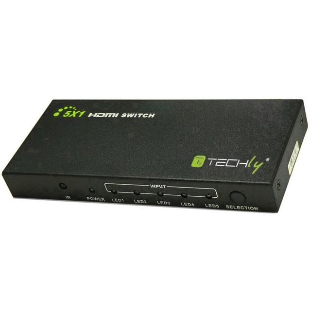 Techly IDATA HDMI-4K51 Switch HDMI 1.4 5x1 4K60Hz con telecomando