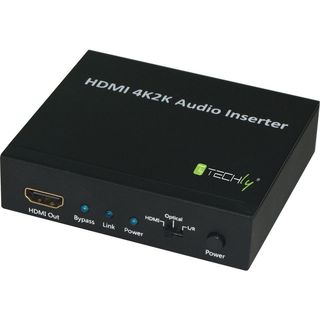 Techly IDATA HDMI-AI4K Inseritore audio SPDIF 5.1CH, analogico 3.5mm 2CH a HDMI…