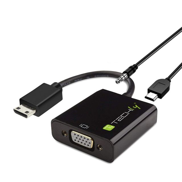 Techly IDATA HDMI-VGA-4 Adattatore Mini HDMI C a VGA M/F