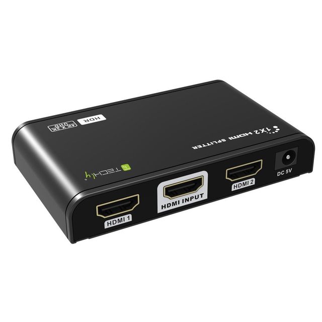 Techly IDATA HDMI2-4K2HDR Splitter HDMI 2.0 4K@60Hz 1x2 attivo HDR EDID