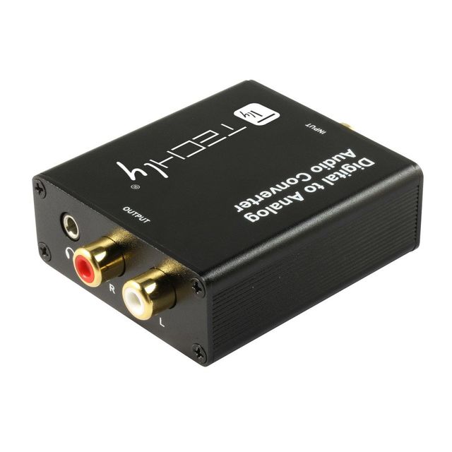 Techly IDATA SPDIF-9 Convertitore DAC Digitale SPDIF/Coassiale a RCA/3.5mm Anal…