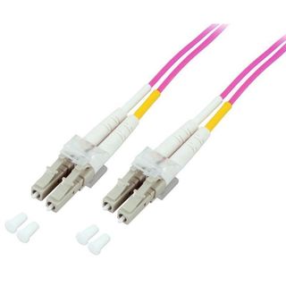Techly ILWL D5-LCLC-100/OM4 Cavo Patch Cord Fibra Ottica OM4 50/125 MM LC-LC Du…