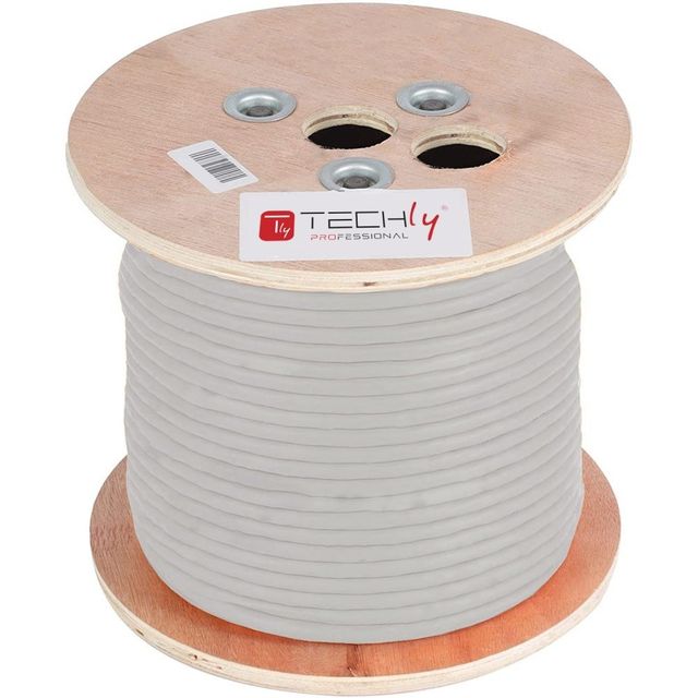 Techly ITP-C5F-305-RIS Cavo Cat5e F/UTP LSZH 305m 100% CU Grigio