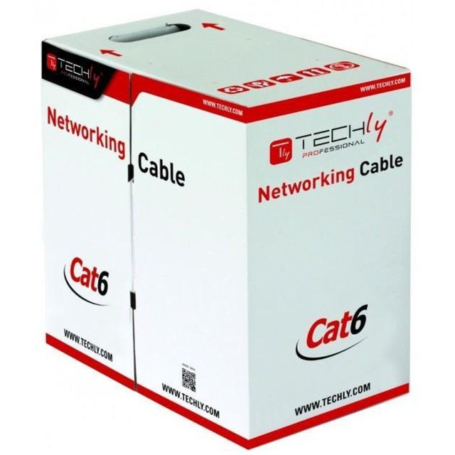 Techly ITP6-UTP-ICH Cavo a coppie intrecciate Cat6 UTP LSZH 305m 100% CU Grigio