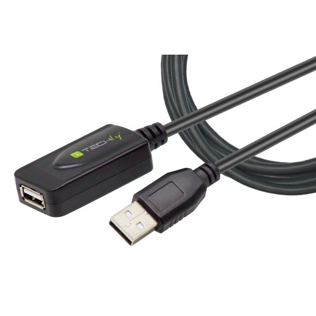 Techly IUSB-REP220TY3 Cavo di Estensione Attivo USB 2.0 USB-A Maschio a USB-A F…