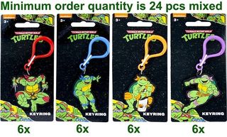 Teenage Mutant Ninja Turtles Portachiavi 2D PVC 4 assortitis 7x15,5cm