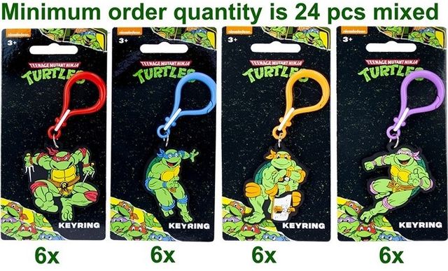 Teenage Mutant Ninja Turtles Portachiavi 2D PVC 4 assortitis 7x15,5cm