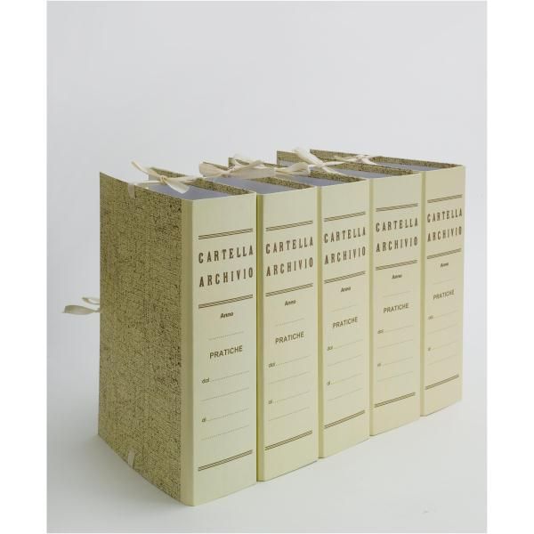 Faldone - legacci incollati - per Gazzetta Ufficiale - juta - 31 x 22 cm - dors…