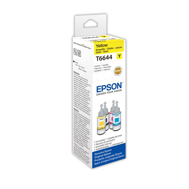 Tintenpatrone Epson T6644 gelb | 70ml | L100/L200/L300/L355 (C13T66444A)