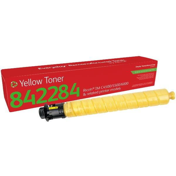 Toner rigenerato Everyday™ di Giallo compatibile con Ricoh 842284, Capacità sta…