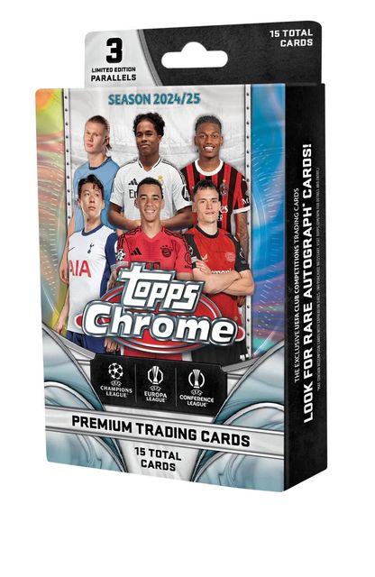 Topps Chrome UEFA Club Competitions UCC Hanger Box 24-25
