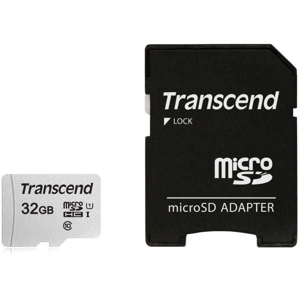 Transcend 300S - Scheda di memoria flash (adattatore in dotazione) - 32 GB - UH…