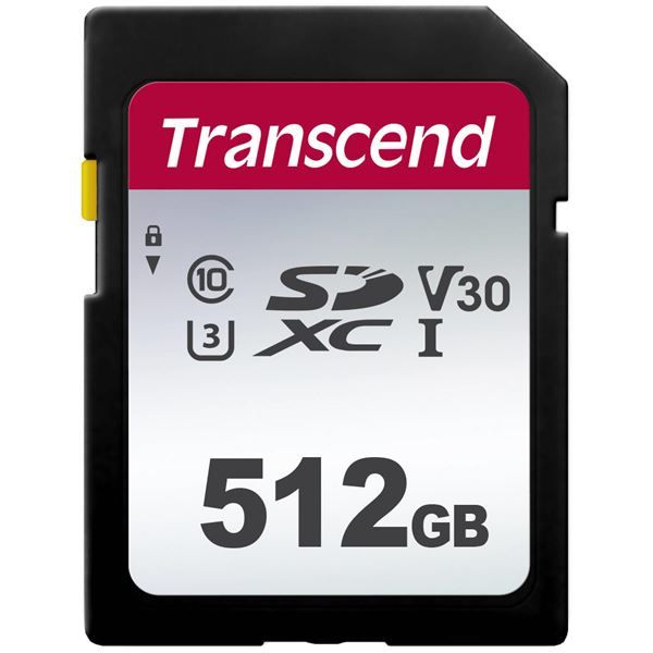 Transcend 300S - Scheda di memoria flash - 512 GB - Video Class V30 / UHS-I U3 …