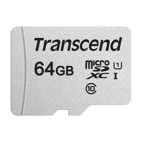 Transcend 300S - Scheda di memoria flash - 64 GB - UHS-I U1 / Class10 - microSD…