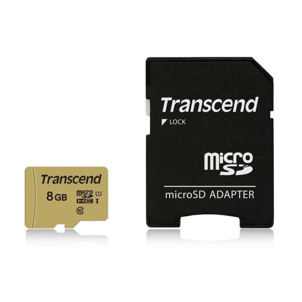 Transcend 500S - Scheda di memoria flash (adattatore microSDHC per SD in dotazi…