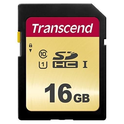 Transcend 500S - Scheda di memoria flash - 16 GB - UHS-I U1 / Class10 - UHS-I S…