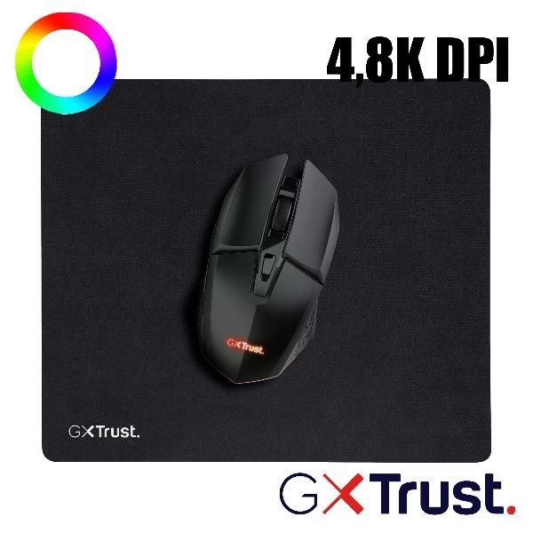 Trust GXT 112 Felox - Mouse - 6 pulsanti - senza fili, cablato - USB, USB-C - n…
