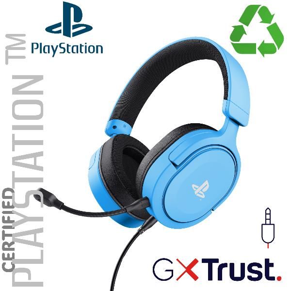 Trust GXT 498 FORTA CUFFIE GAMING CERTIFICATE PLAYSTATION - 85% PLASTICA RICICL…