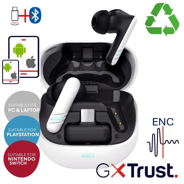 Trust GXT409 OXXIE WRLS GAMING EARPHONES