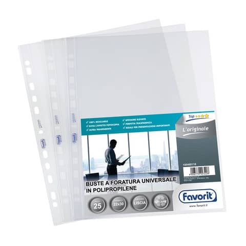 Favorit L’ORIGINALE - Busta trasparente - per 220 x 300 mm - trasparente (pacch…