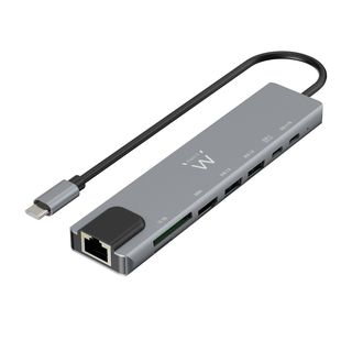 USB-C A DOCK MULTIPORTA 8IN1 - HDMI 4K - 87W - 1X USB-C PD - LAN - CARDREADER (…