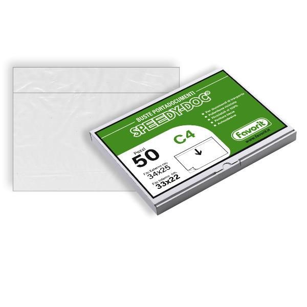 Favorit SPEEDY-DOC - Busta - formato C4 - 248 x 340 mm - autoadesiva - semitras…