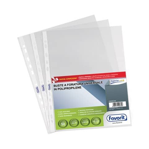 Favorit SUPERIOR - Busta trasparente - per 220 x 300 mm - trasparente (pacchett…
