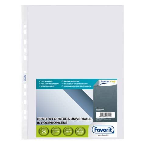 Favorit SUPERIOR - Busta trasparente - per 230 x 330 mm - trasparente (pacchett…
