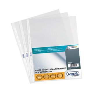Favorit SUPERIOR - Busta trasparente - per A4 - trasparente (pacchetto di 50)