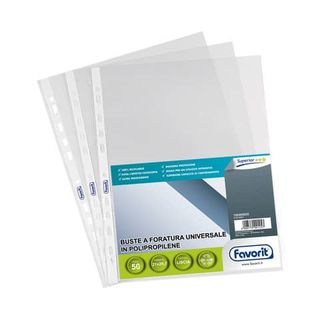 Favorit SUPERIOR - Busta trasparente - per A4 - trasparente (pacchetto di 50)