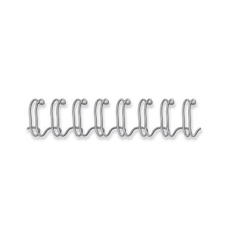 Fellowes - 6 mm - 34 anelli - A4 (210 x 297 mm) - 35 fogli - argento - 100 pezz…