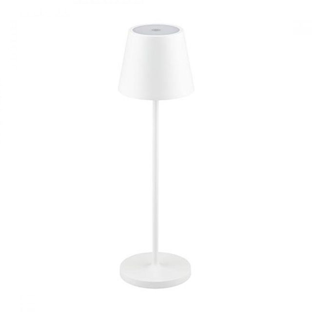 V-TAC LED 2W TABLE LAMP(4400MA BATTERY) 3000K IP54 WHITE BODY