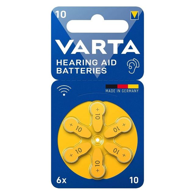 VARTA HEARING AID BATTERIES ACUSTICHE 10 X6 1.45V BL1