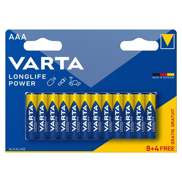 VARTA PILA LONGLIFE POWER MINISTILO AAA ALCALINA BL12