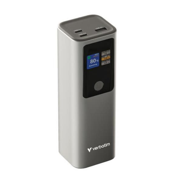 VERBATIM CHARGE'N'GO POWER BANK 2.7000mAh 183W 2 USB-C + 1 USB-A GREY