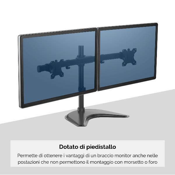 Fellowes Professional Series Free-standing Dual Horizontal Monitor Arm - Suppor…