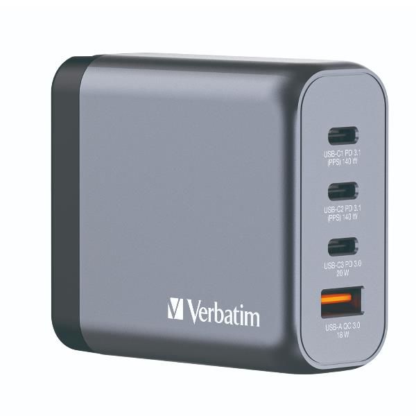 Verbatim GAN CHARGER 4 PORT 140W