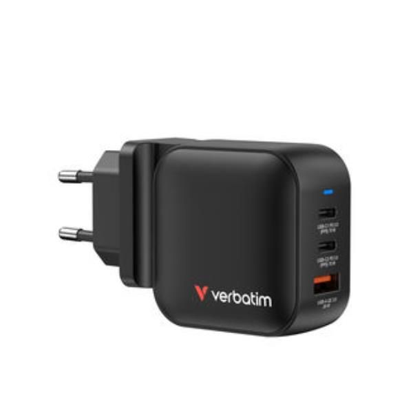 Verbatim Mini caricatore da muro GAN 3 porte 70W
