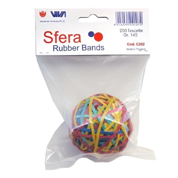 Viva Sfera - Elastici - 140 g - assortiti (pacchetto di 200)