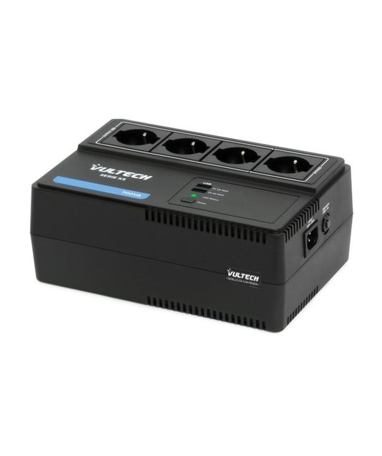 Vultech UPS700VA-XS - Gruppo di continuitÃ  700VA 4x Bipasso/Schuko + 2x USB